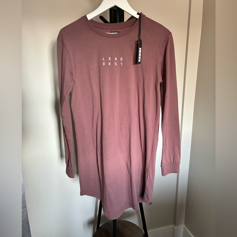 LSKD Long Sleeve TEE Dress | XS | Purple Brown
